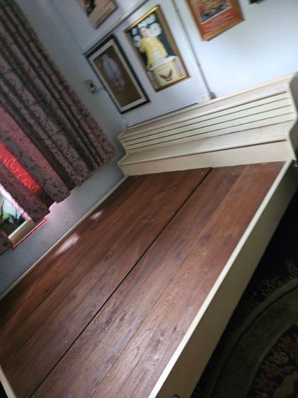 เตียงไม้พื้น 6 ฟุตพื้นไม้ดีมากไม้แพง รูปที่ 2