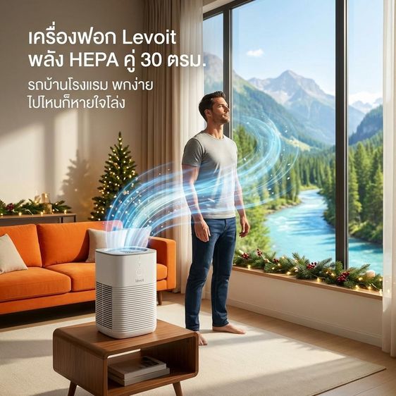🛑หยุดจาม Levoit LV-H128 เครื่องฟอกตั้งโต๊ะ ตัวจบคนเป็นภูมิแพ้ กรองฝุ่น+หอมระเหย ของแท้🔥 รูปที่ 2