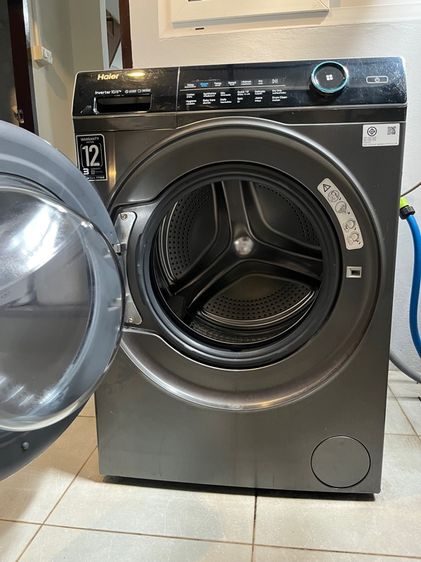 เครื่องซักและอบผ้าฝาหน้า HAIER HWD100BP14959S8 10ทับ6 กก. อินเวอร์เตอรื สีดำ 