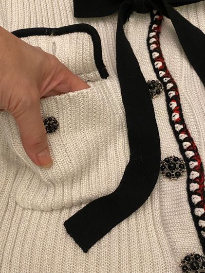 กุชชี่ เดรส สีขาวครีม เนื้อผ้าร่องอิตาลีอย่างดี สภาพใหม่เอี่ยม รูปที่ 12