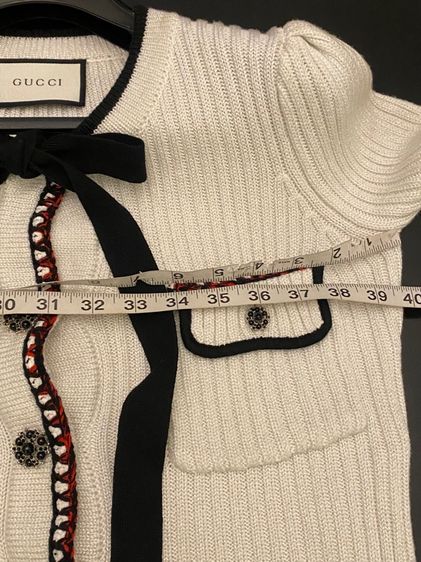 กุชชี่ เดรส สีขาวครีม เนื้อผ้าร่องอิตาลีอย่างดี สภาพใหม่เอี่ยม รูปที่ 13