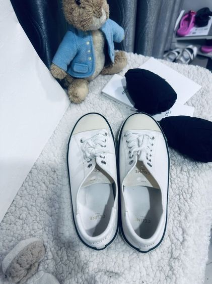 รองเท้าเซลีน Used SNEAKER WITH TOECAP INCANVAS AND CALFSKIN 
SIZE 37  (รุ่นลิซ่าใส่)  รูปที่ 8