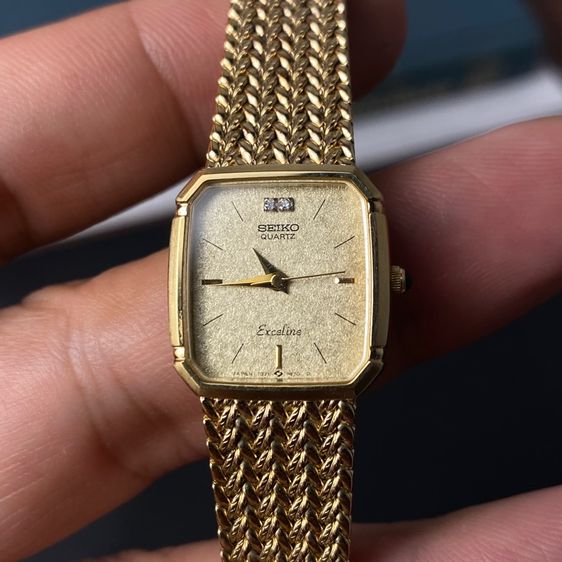 Vintage 1987 N MINT Seiko Exceline 7321-5910 Diamond Gold รูปที่ 10
