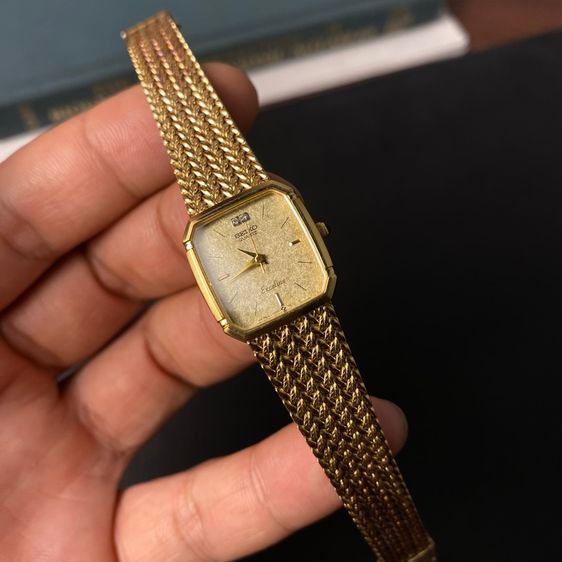 Vintage 1987 N MINT Seiko Exceline 7321-5910 Diamond Gold รูปที่ 2