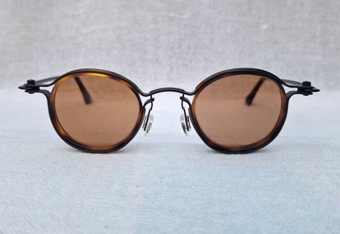 แว่นตาอิตาเลียนแฮนด์คราฟท์ TAVAT : Soup Can Collection Pantos RC เลนส์กระจกคริสตัลพระเจ้าอันล้ำค่า CARL ZEISS JENA ของชนชาติเยอรมัน สีอำพัน–สว่าง...Authentic TAVAT : ZEISS LENSES Handcrafted in the 2010s in Italy รูปที่ 2