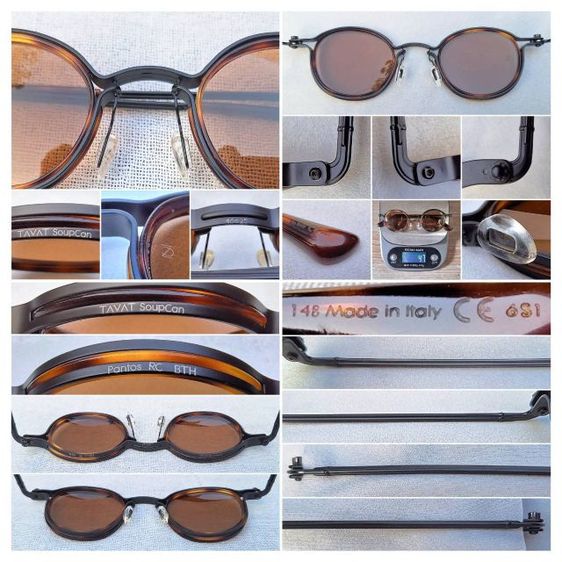 แว่นตาอิตาเลียนแฮนด์คราฟท์ TAVAT : Soup Can Collection Pantos RC เลนส์กระจกคริสตัลพระเจ้าอันล้ำค่า CARL ZEISS JENA ของชนชาติเยอรมัน สีอำพัน–สว่าง...Authentic TAVAT : ZEISS LENSES Handcrafted in the 2010s in Italy รูปที่ 6