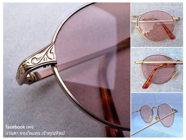 แว่นตาอิตาเลียนอาร์ติสท์ในตำนาน CAPPELLINI OCCHIALI โมเดลอาร์ติสท์ หยดน้ำ–แพนโต้ จอห์น เลนนอน เลนส์กระจกคริสตัลกันแดดฝรั่งเศส สีกลีบบัว...Authentic Vintage GIORGIO ARMANI handcrafted in Italy รูปที่ 6