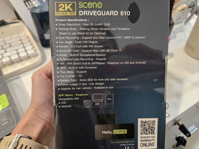 กล้องบันทึกเหตุการณ์รถยนต์หน้า หลัง driveguard610พร้อมเมม64gb พร้อมติดตั้ง รูปที่ 5
