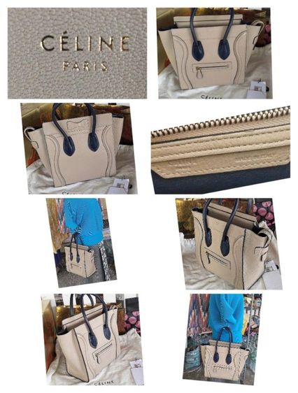 กระเป๋าถือสตรี Celine luggage tote micro มือสองของแท้ รูปที่ 18
