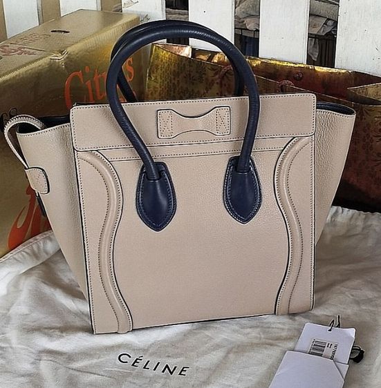 กระเป๋าถือสตรี Celine luggage tote micro มือสองของแท้ รูปที่ 4