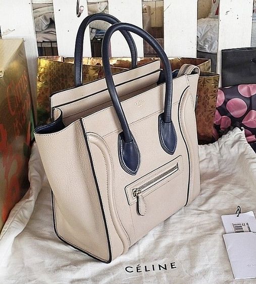 กระเป๋าถือสตรี Celine luggage tote micro มือสองของแท้ รูปที่ 3