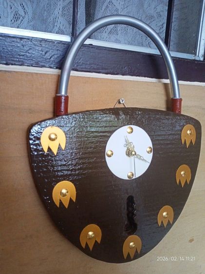 นาฬิกาแขวนระบบควอทซ์เดินเรียบเงียบทำจากวัสดุรีไซเคิลงานแฮนด์เมด รูปที่ 3