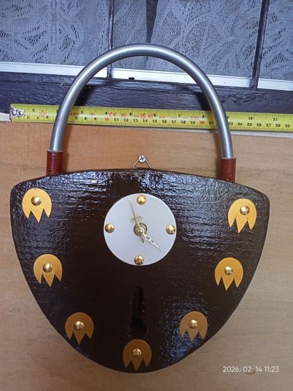 นาฬิกาแขวนระบบควอทซ์เดินเรียบเงียบทำจากวัสดุรีไซเคิลงานแฮนด์เมด รูปที่ 10