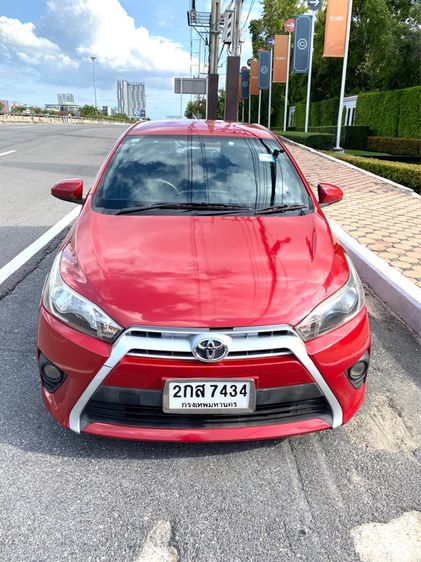 Toyota Yaris 2014 1.2 J Sedan เบนซิน ไม่ติดแก๊ส เกียร์อัตโนมัติ แดง รูปที่ 2