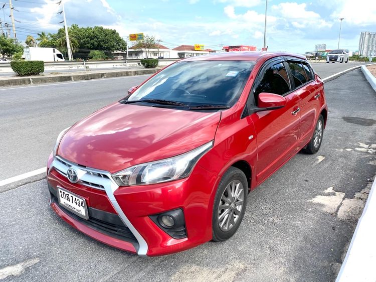 Toyota Yaris 2014 1.2 J Sedan เบนซิน ไม่ติดแก๊ส เกียร์อัตโนมัติ แดง รูปที่ 3