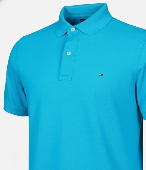 Tommy Hilfiger Men’s 1985 Slim Fit Pique Cotton Polo Shirt  รูปที่ 4