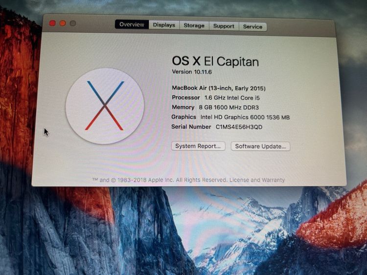 MACBOOK AIR 13 inch 2015 128GB  รูปที่ 3