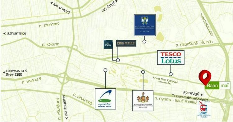 ให้เช่า ทาวน์โฮม 3 ชั้น บ้านใหม่ พระราม9-วงแหวน  ใกล้ airport link รูปที่ 3