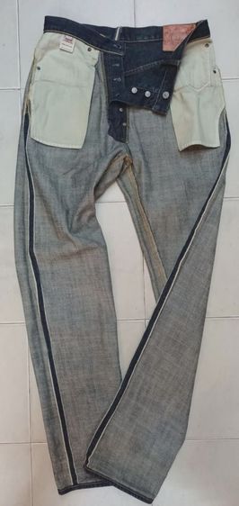 กางเกงยีนส์EVISU ซิงเกิ้ล.ริมสองสีแท้ รูปที่ 3