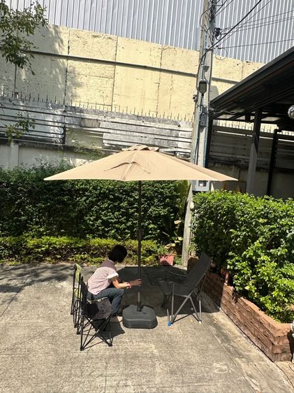 ร่มสนามพับได้ เอียง Garden Umbrella 2.7m, Large Market Umbrella, Garden Umbrella, Beach Umbrella, Tiltable, Large Garden Umbrella, Coffee