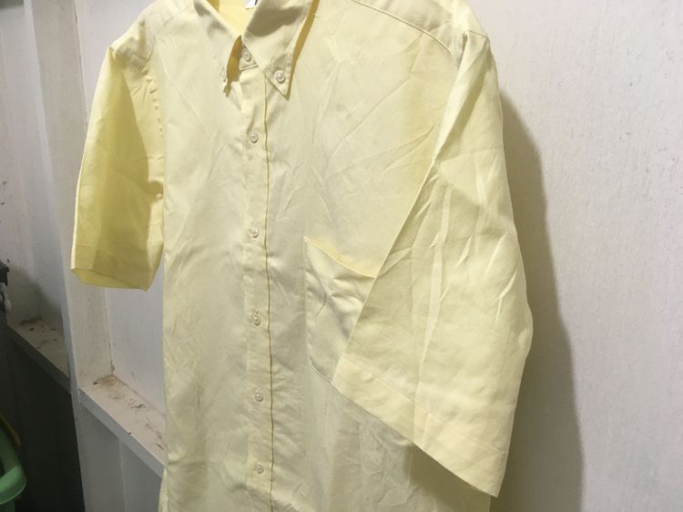 เสื้อเชิ้ต แบรนด์ UNIQLO สีเหลือง  รูปที่ 5