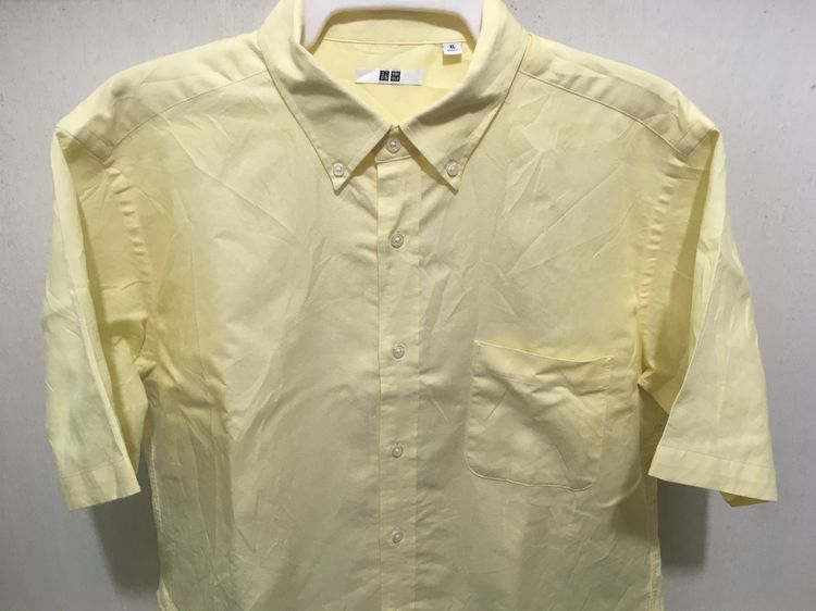 เสื้อเชิ้ต แบรนด์ UNIQLO สีเหลือง  รูปที่ 3