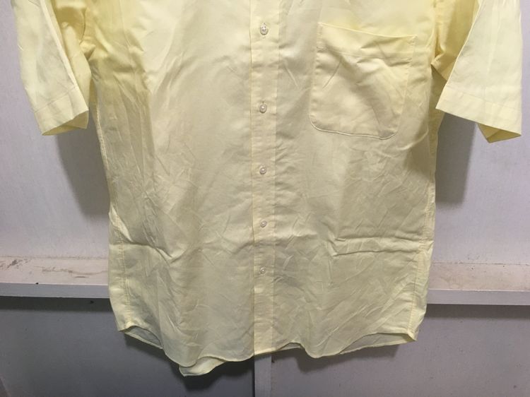 เสื้อเชิ้ต แบรนด์ UNIQLO สีเหลือง  รูปที่ 4