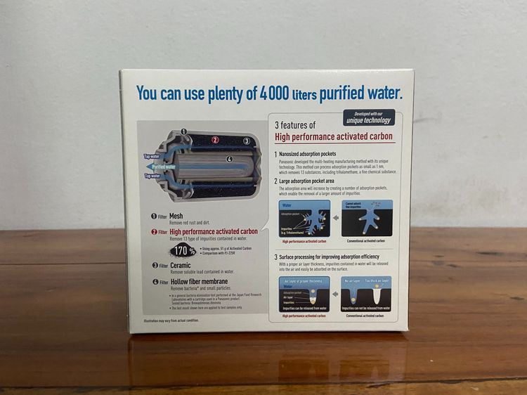 Panasonic เครื่องกรองน้ำแบบติดหัวก๊อก พร้อมไส้กรอง รุ่น TK-CJ300-WTH รูปที่ 4