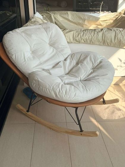 White Rocking Sofa Chair