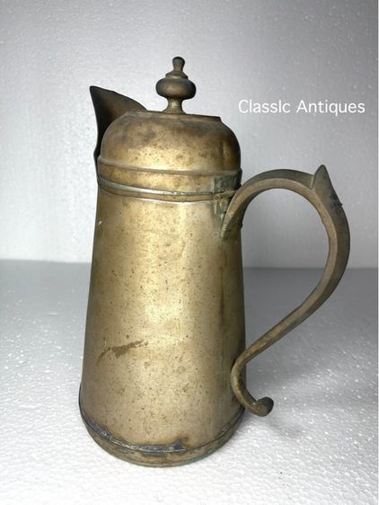 เหยือก ทองเหลือง งานยุโรปเก่าสะสม รูปที่ 4