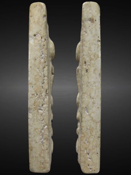 พระสมเด็จ วัดระฆัง พิมพ์เศียรบาตร เข่ายก เนื้อแกร่ง จัดจ้าน พิมพ์ทรงชัดเจน รูปที่ 4