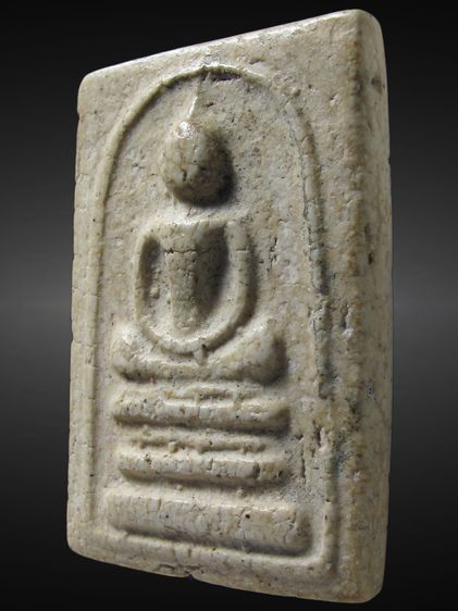 พระสมเด็จ วัดระฆัง พิมพ์เศียรบาตร เข่ายก เนื้อแกร่ง จัดจ้าน พิมพ์ทรงชัดเจน รูปที่ 3