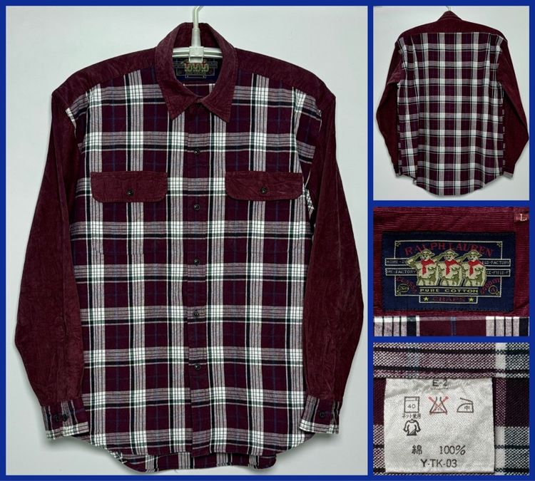 แขนยาว ⚠️ของใหม่‼️เสื้อเชิ้ต POLO RALPH LAUREN ของแท้ รุ่น CHAPS ป้าย ป้ายคอเด่น