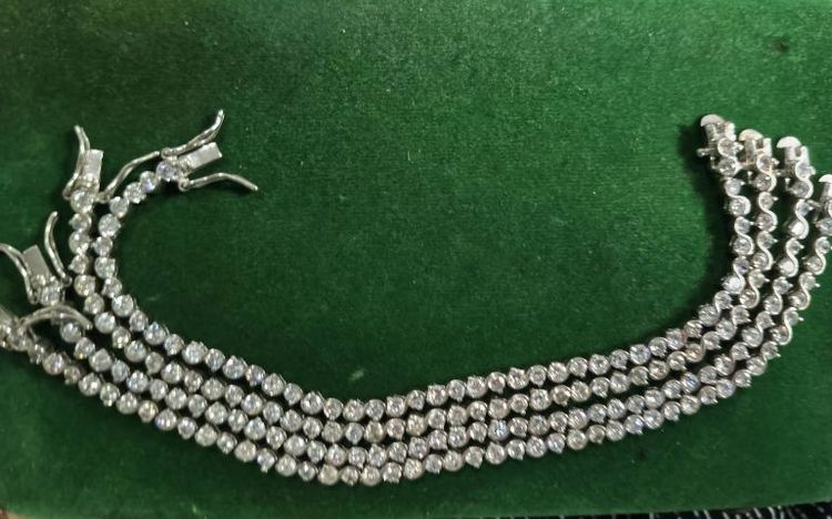 สร้อยข้อมือเพชรเงินแท้ 925 รูปที่ 3