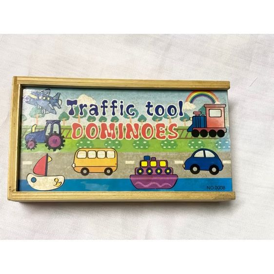 ของเล่นเสริมทักษะโดมิโนทำจากไม้