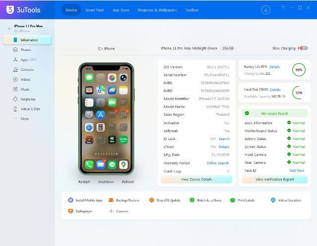 iPhone11 Promax 256GB แบตเตอรี่ใหม่ รูปที่ 3