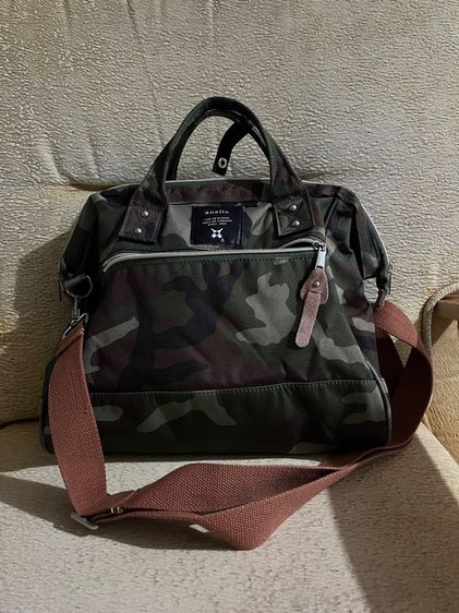 ไม่ระบุ ผ้าใบ กระเป๋าสะพาย สีใบไม้เขียว Anello