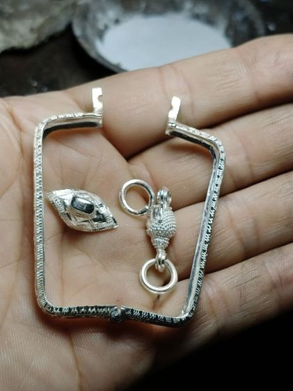 กรอบผ่าหวายสมเด็จเงินแท้92.5