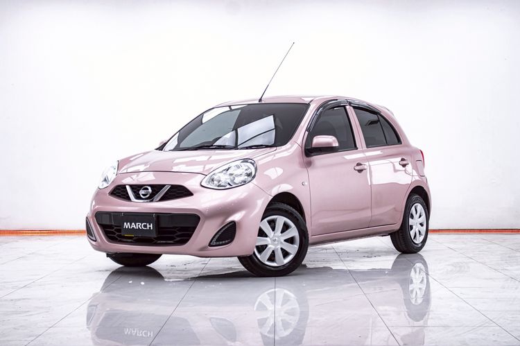 รถ Nissan March 1.2 E สี ชมพู