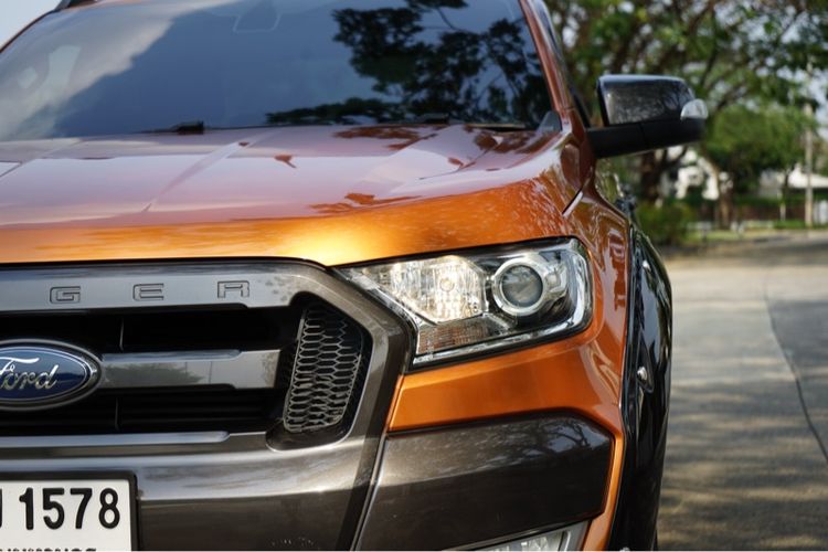 Ford Ranger 2017 2.2 Hi-Rider Wildtrak TDCi Pickup ดีเซล ไม่ติดแก๊ส เกียร์อัตโนมัติ ส้ม รูปที่ 4
