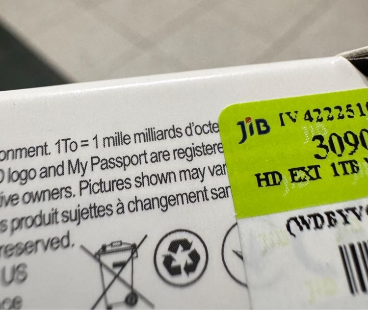 WD HDD 1 TB  External Harddisk 1 TB ฮาร์ดดิสพกพา WD HDD รุ่น My Passport 1 TB USB 3.2 Gen 1 รูปที่ 3