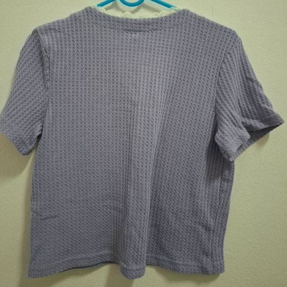 เสื้อไหมพรม ครอป คอวี รูปที่ 2