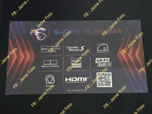MSI Sword 16 HX i7 Gen14 RTX4090 RAM 64GB รูปที่ 14