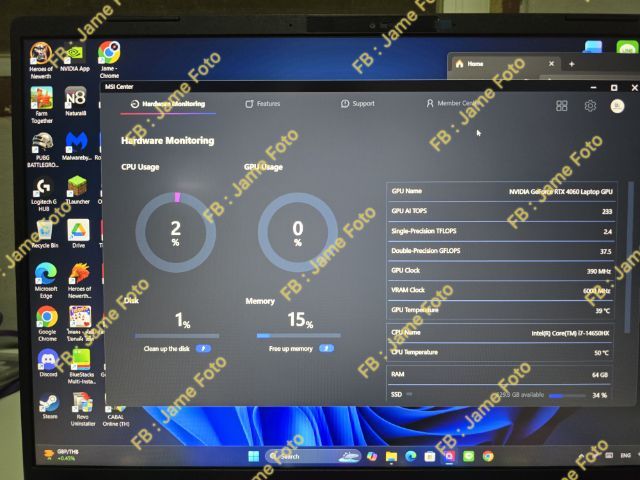 MSI Sword 16 HX i7 Gen14 RTX4090 RAM 64GB รูปที่ 13