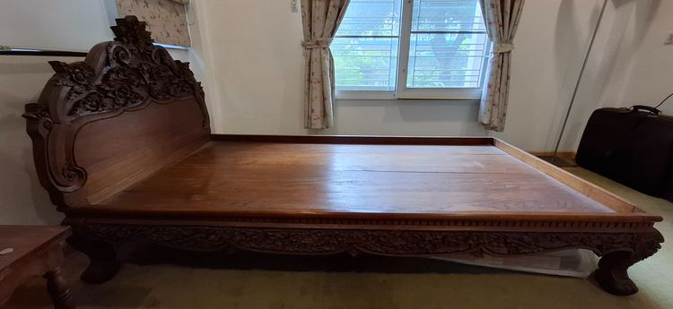 เตียงไม้สักแท้ จำนวน 2 เตียง รูปที่ 3