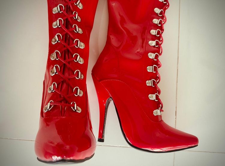 รองเท้าบู๊ทส้นสูง ขนาด 35 มือหนึ่ง สภาพดี รูปที่ 3