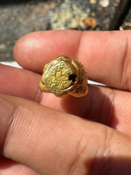 พระพิฆเนศนั่งบัว กรุวัดมหาธาตุลพบุรี แก่ทองโบราน มีคราบกรุ เดิมๆ รูปที่ 5