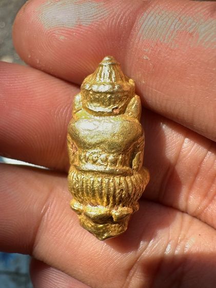 พระพิฆเนศนั่งบัว กรุวัดมหาธาตุลพบุรี แก่ทองโบราน มีคราบกรุ เดิมๆ รูปที่ 2