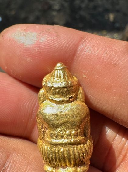 พระพิฆเนศนั่งบัว กรุวัดมหาธาตุลพบุรี แก่ทองโบราน มีคราบกรุ เดิมๆ รูปที่ 8