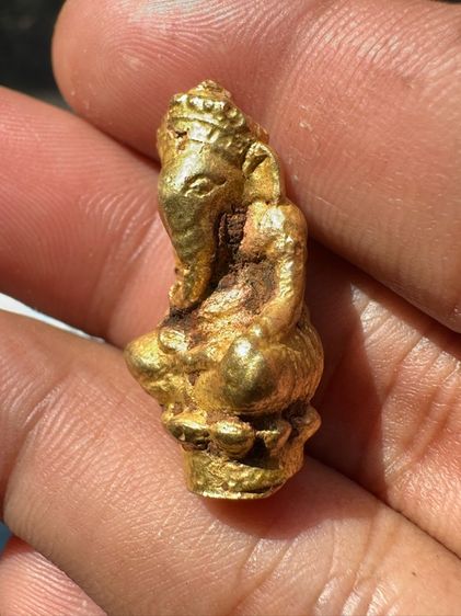 พระพิฆเนศนั่งบัว กรุวัดมหาธาตุลพบุรี แก่ทองโบราน มีคราบกรุ เดิมๆ รูปที่ 10